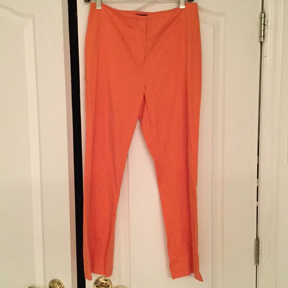 INC 6 orange Capri pants flat zip front worn once